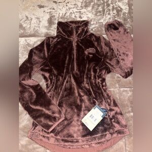 NWT The North Face Osito Marron 1/4 zip pullover fuzzy sweatshirt fleece TNF